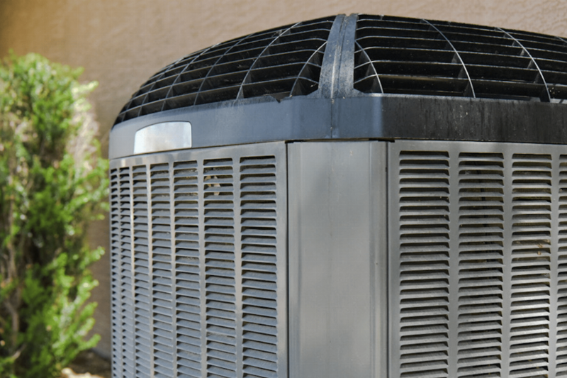 An outside air conditioner. 