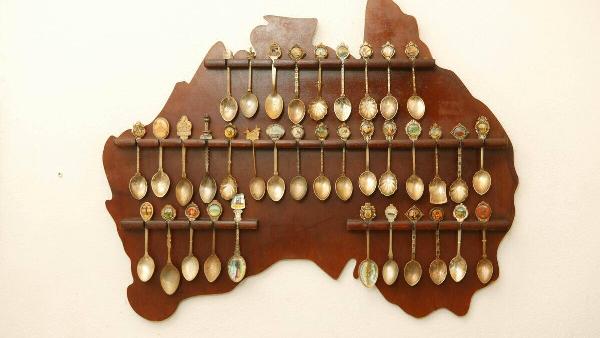 Artist Joanna Braithwaite's Australian Tea Spoon collection.