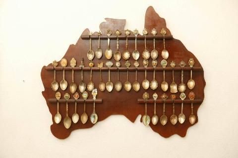Artist Joanna Braithwaite's Australian Tea Spoon collection.