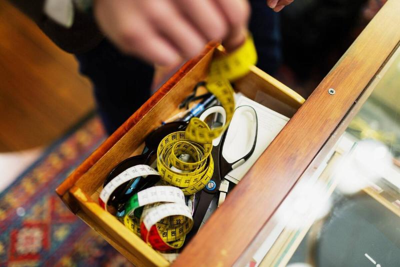 A drawer full of sewing supplies. 
