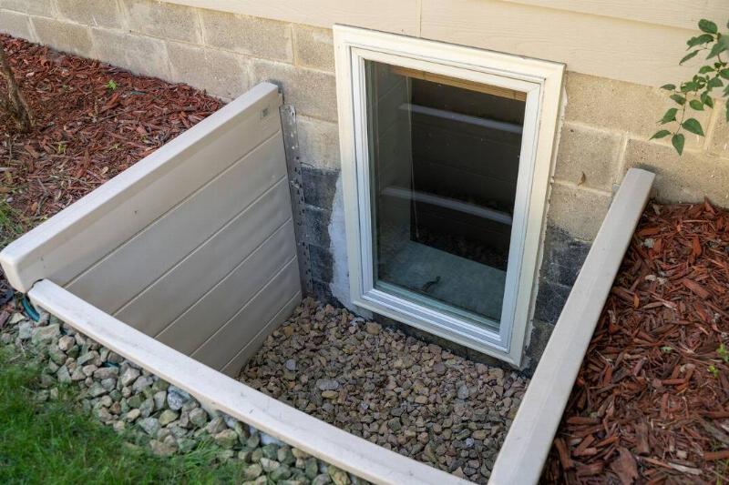A basement window. 
