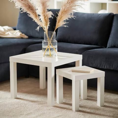 lack side table in white.