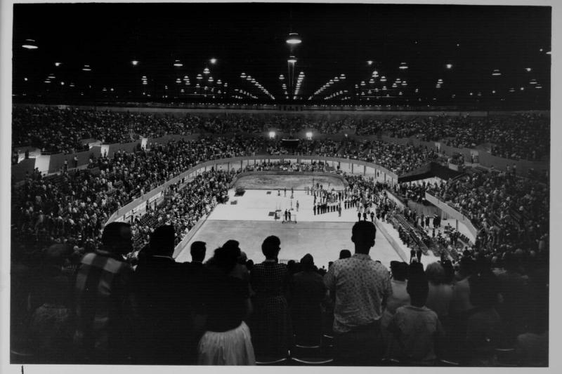 Los Angeles Sports Arena, interior view, Memorial Day dedication ceremony