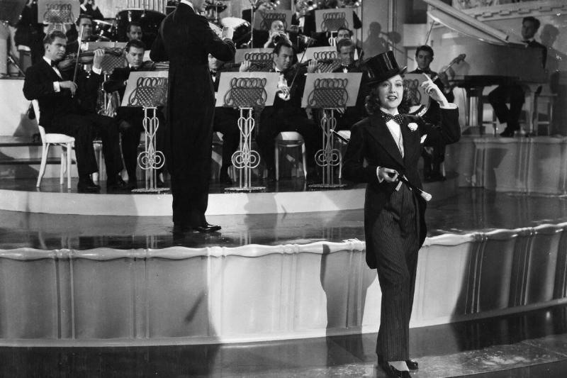 Movie Still of Ethel Merman in Costume and Singing with Band