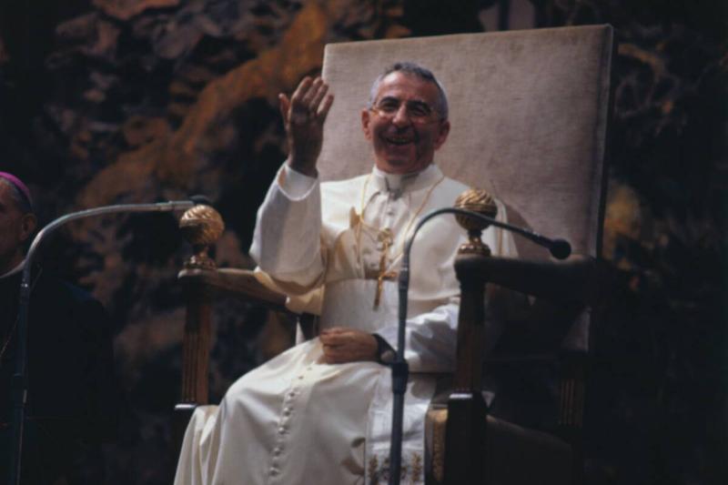 Pope John Paul I on Altar Chair