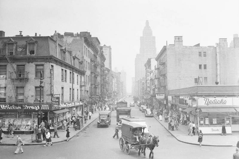 Traffic on West 8th Street in Greenwich Village