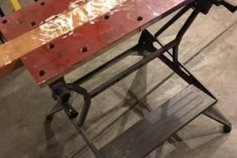 A vintage workbench. 