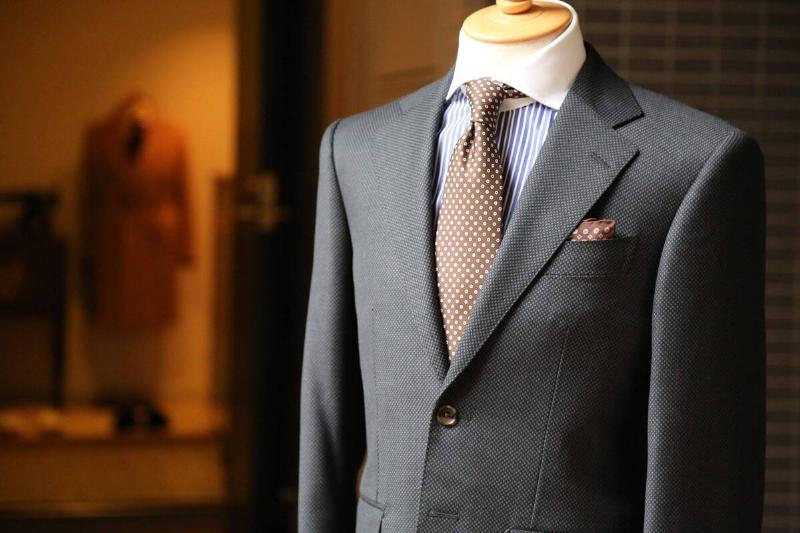 A suit on a mannequin. 