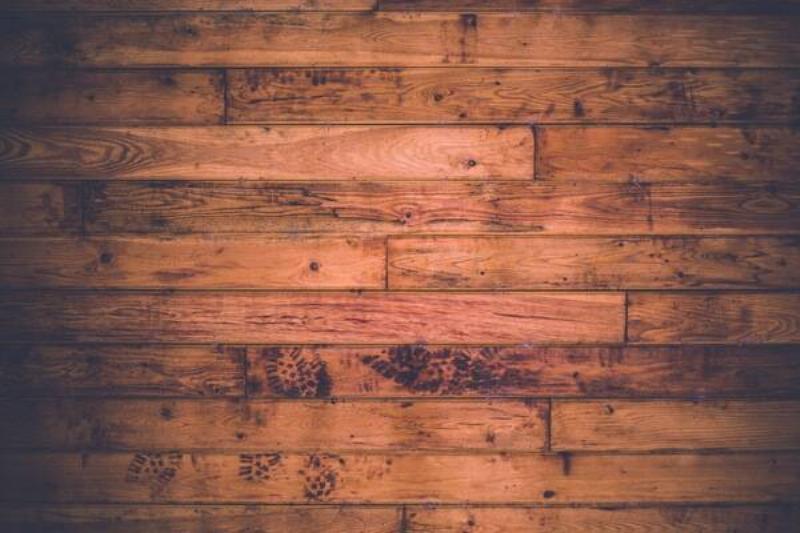 Hardwood floor. 