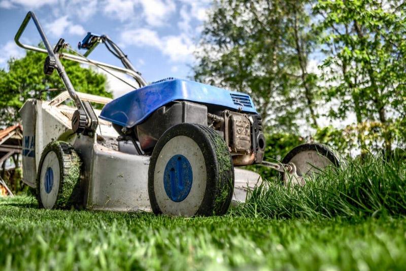 A lawn mower. 
