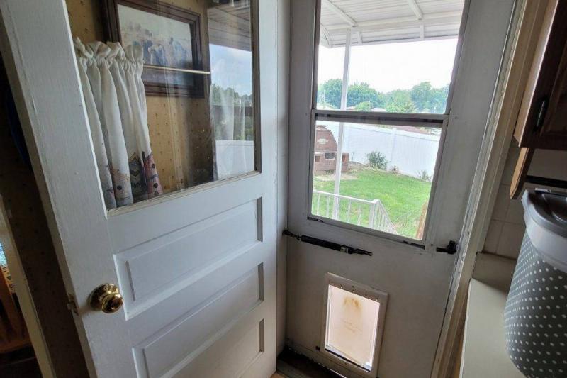 The front door of a house.