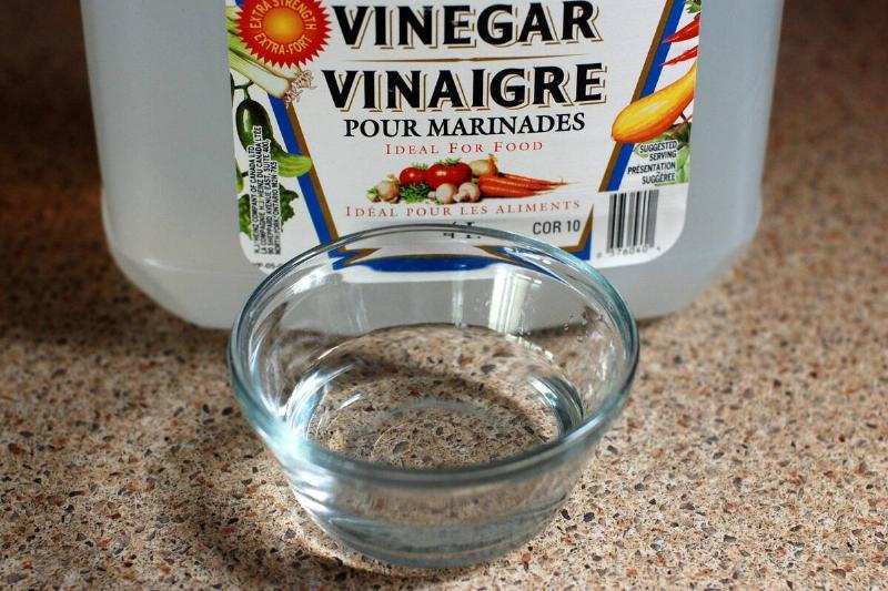 Vinegar in a small bowl.
