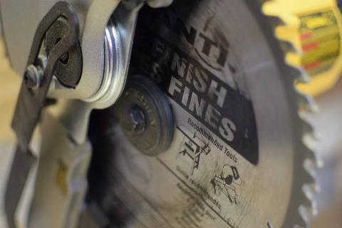 A circular saw blade.