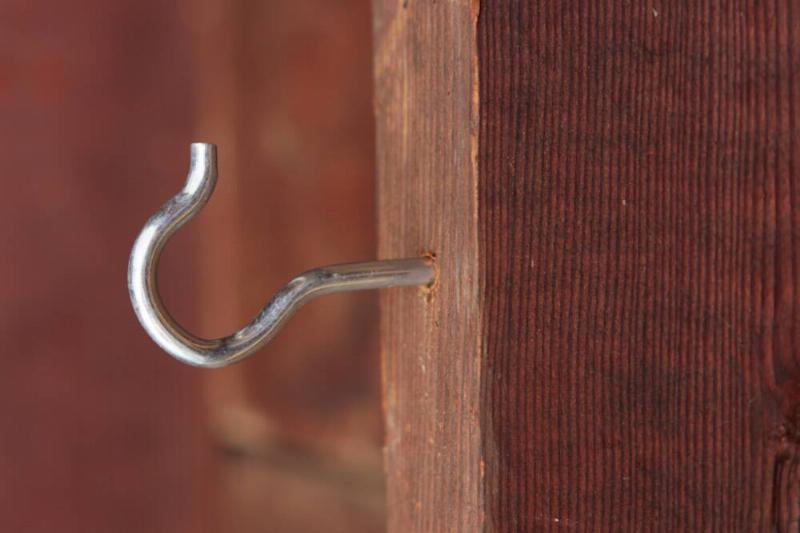 The finished screw in the wall. 