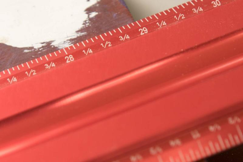A red ruler.