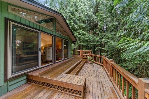 A wooden deck.