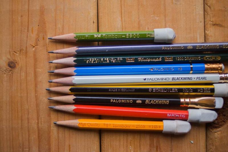 Different pencils.