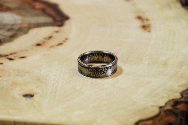 A ring that was made from a coin.