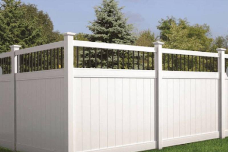 Vinyl fencing.