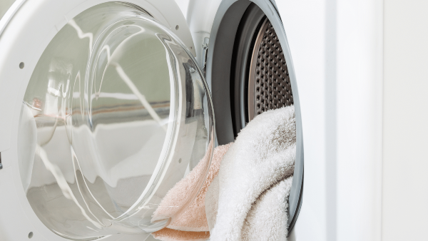 Towels in the dryer.