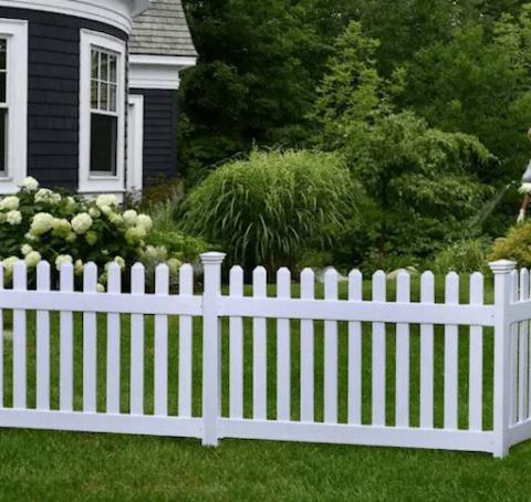 A white picket fence.