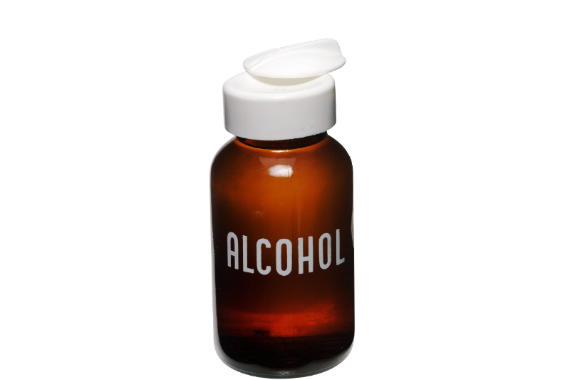 Bottle of rubbing alcohol.