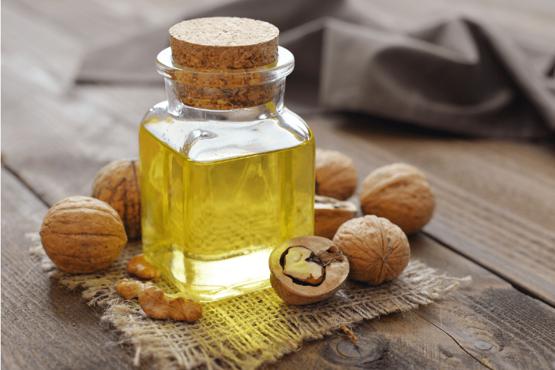 A bottle of walnut oil.