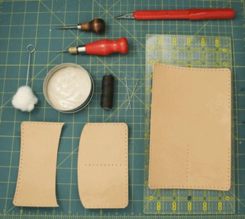 Leather wallet making kit