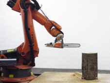 A Woodworking Robot that Carves Furniture with a Chainsaw