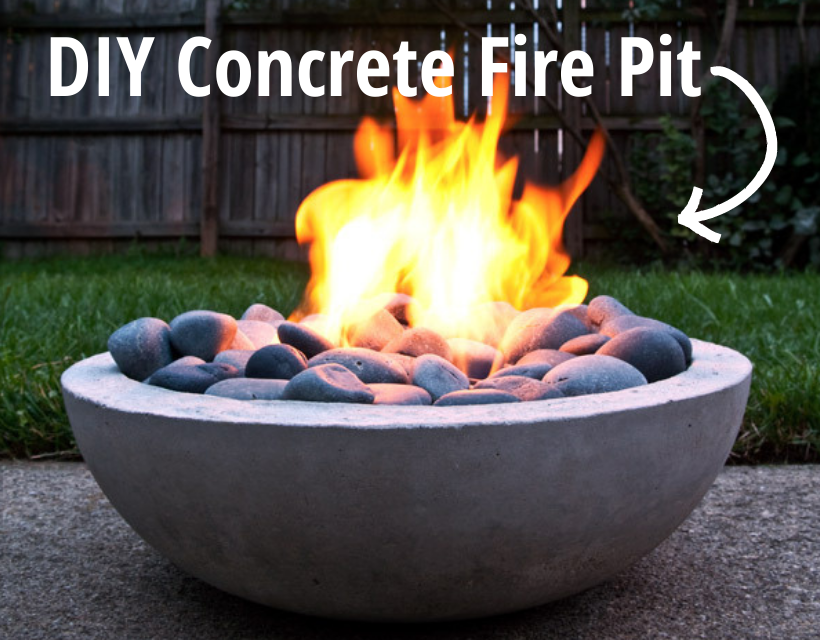 Diy Modern Concrete Fire Pit, Replacement For Fire Pit Bowl