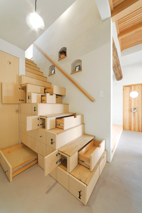 Storage / Interior design. Photo by Osamu Abe