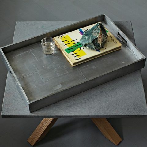 METAL-WRAPPED WOOD TRAYS