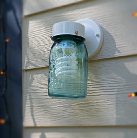 Mason Jar Porch Light DIY