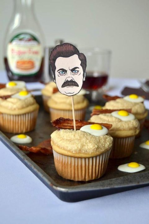 Ron Swanson Cupcakes DIY