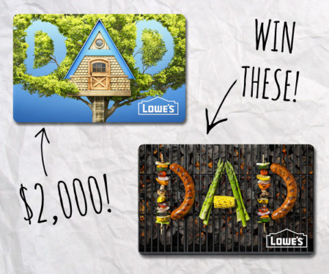 Win a $2,000 Lowes gift card