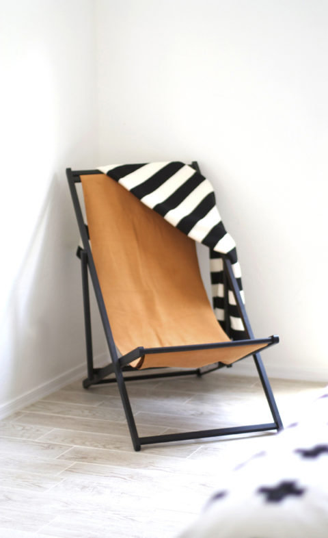 leather lounge chair DIY