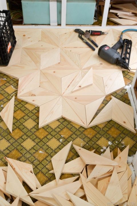 Make your own Geometric wood flooring