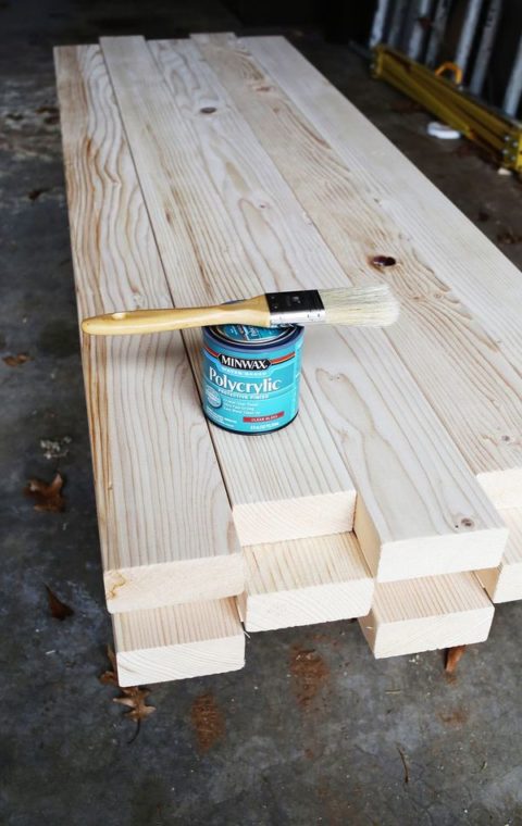 2x4 Wooden Coffee Table