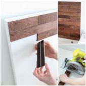 Upgrade Your Headboard with Peel-and-Stick Wood Boards