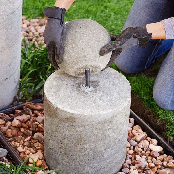 Make This DIY Concrete Sphere Fountain ManMadeDIY