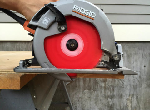 Get the saw blade up to full speed before entering the material