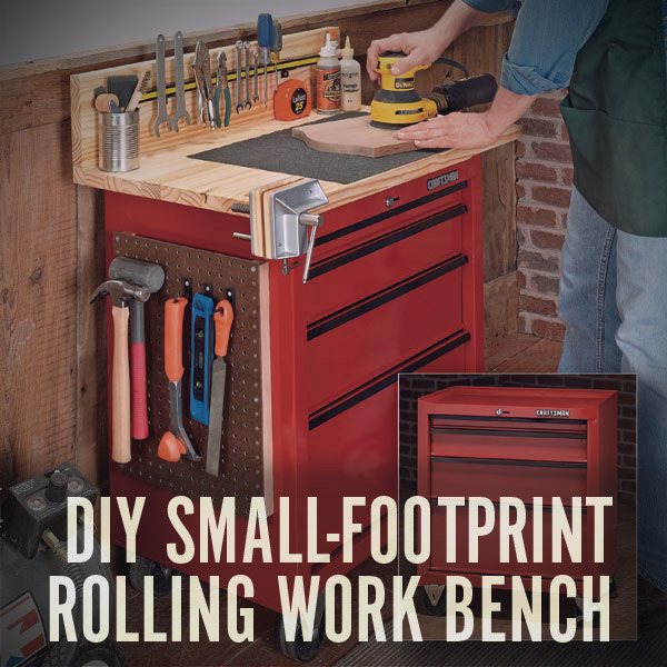 How to: Make a DIY Rolling Work Bench with Storage - ManMadeDIY