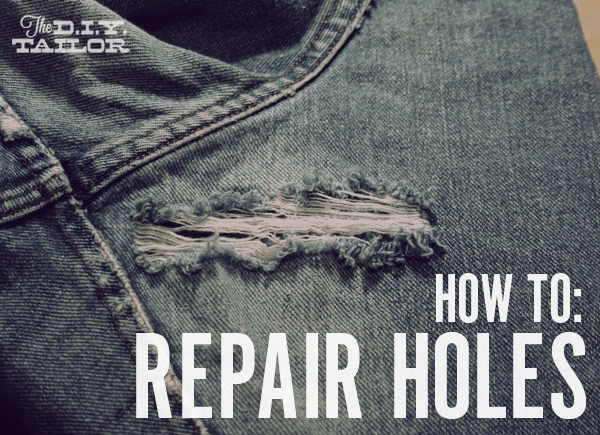 How To - Patching Holes in Knees of Jeans - The Happy Scraps