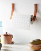 How to: Make a DIY Leather and Wood Paper Towel Holder