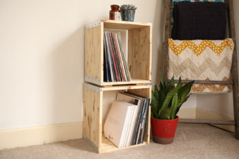 DIY Modern Modular vinyl crates