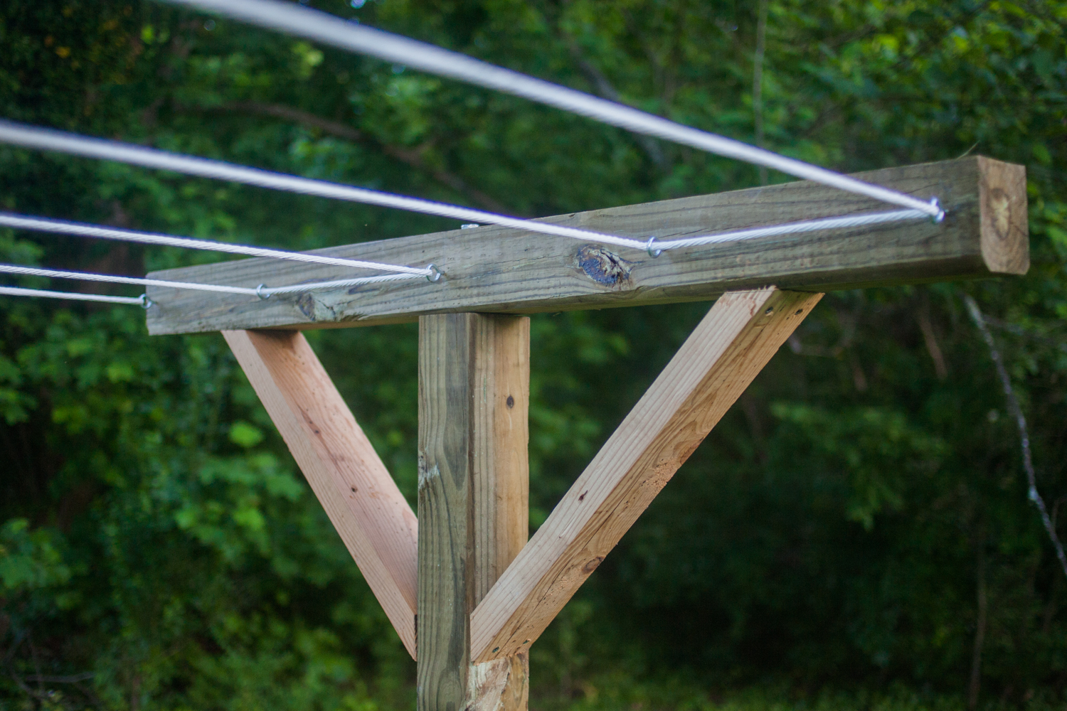 DIY Clothes Line: How to Make a Clothesline Post out of Wood - ManMadeDIY