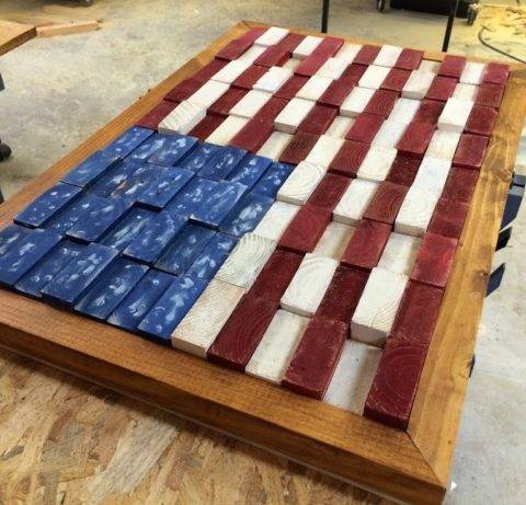 scrap wood american flag