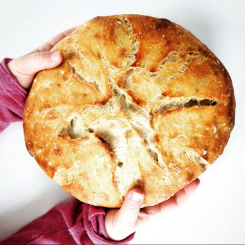 Simple sourdough! No knead bread in a Dutch oven