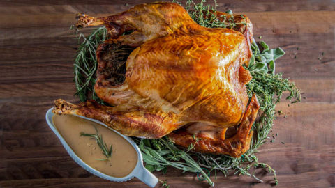 cooking turkey upside down is a recipe for Thanksgiving deliciousness