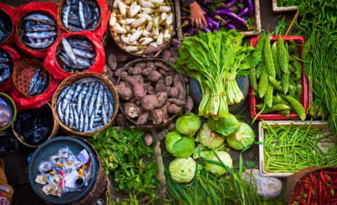 asian market vegetables
